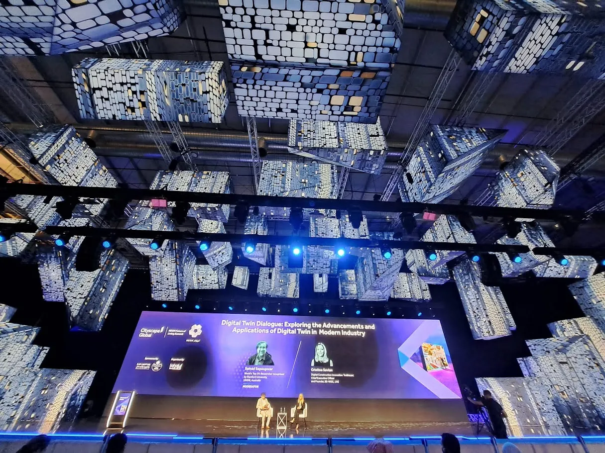 Cristina Savian on the main stage at Cityscape Global
